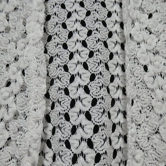 SOUTHERN LADY | medium | Cream Crochet Open Front 3/4 Sleeve Cardigan - Picture 11 of 16